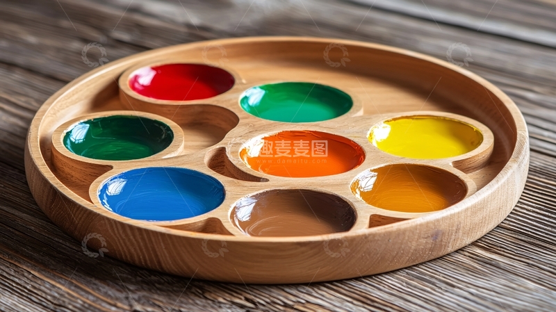 高清大图下载【趣麦麦图】木质调色盘
