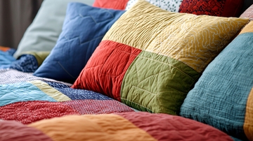 多彩拼接风格抱枕