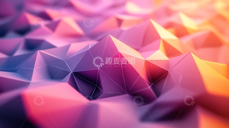 高清大图下载【趣麦麦图】多边形抽象背景