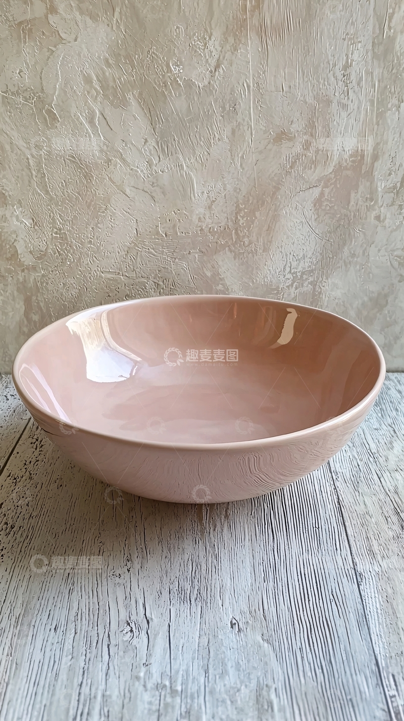 高清大图下载【趣麦麦图】粉色陶瓷大碗