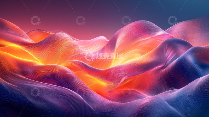 高清大图下载【趣麦麦图】流动的色彩光影