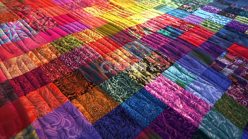 高清大图下载【趣麦麦图】彩色拼接布料