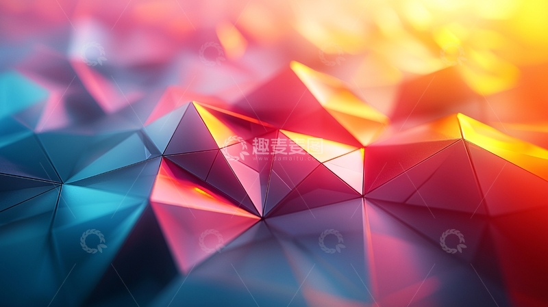 高清大图下载【趣麦麦图】多边形低多边形艺术