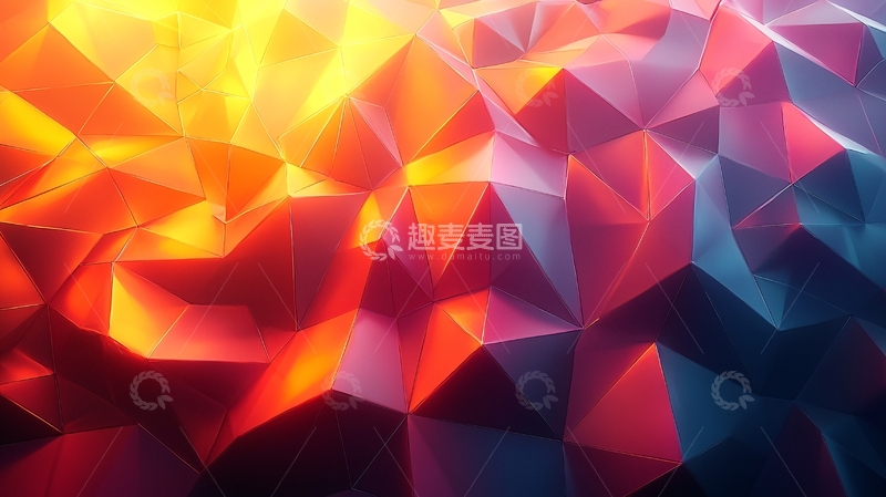 高清大图下载【趣麦麦图】多边形低多边形抽象艺术