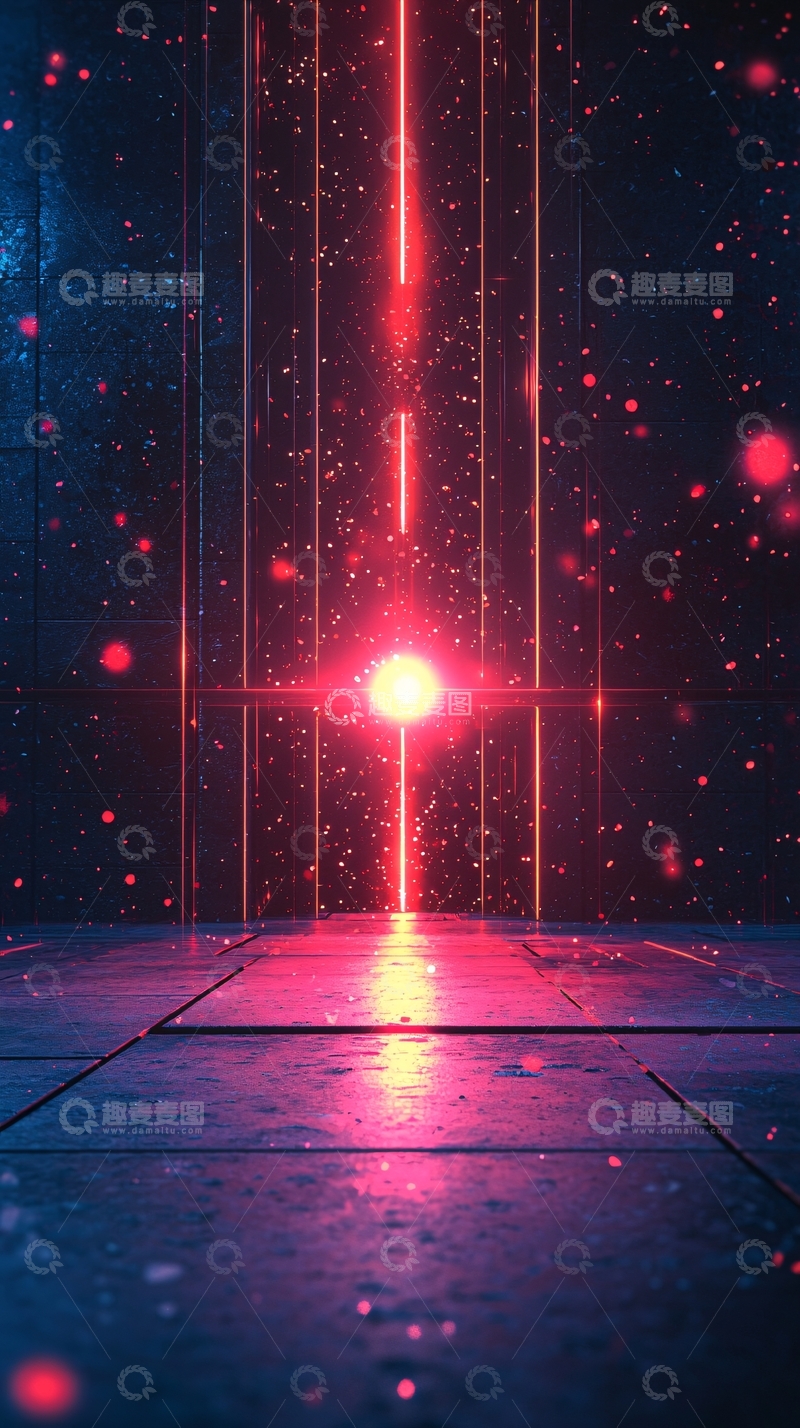 高清大图下载【趣麦麦图】炫彩光线汇聚科技感