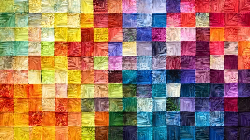 高清大图下载【趣麦麦图】彩色方块拼贴