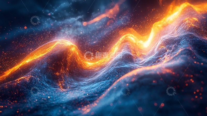 高清大图下载【趣麦麦图】宇宙星云的火焰和星光