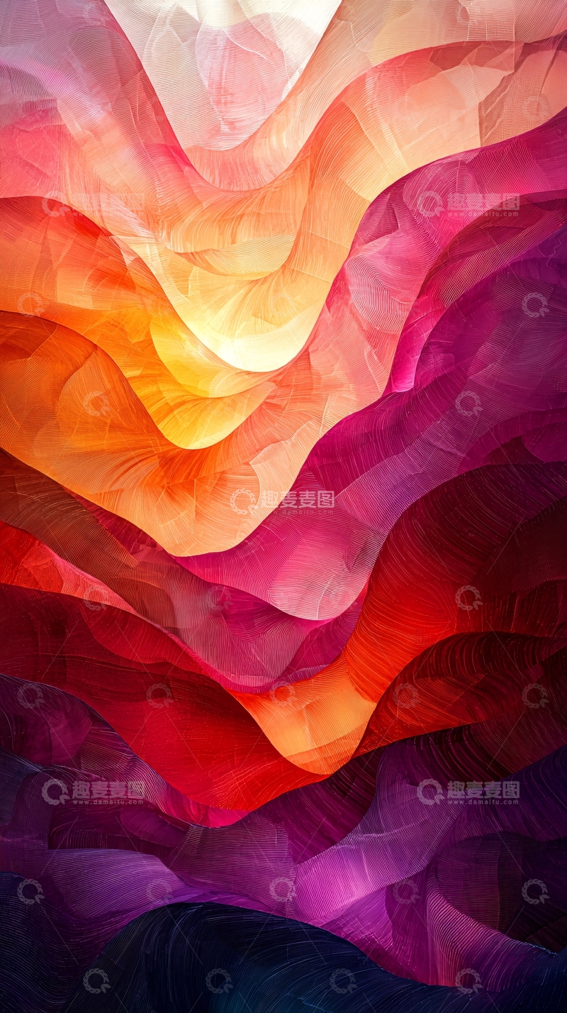 高清大图下载【趣麦麦图】色彩鲜艳的抽象波浪