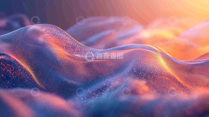 高清大图下载【趣麦麦图】柔和光晕的抽象波浪