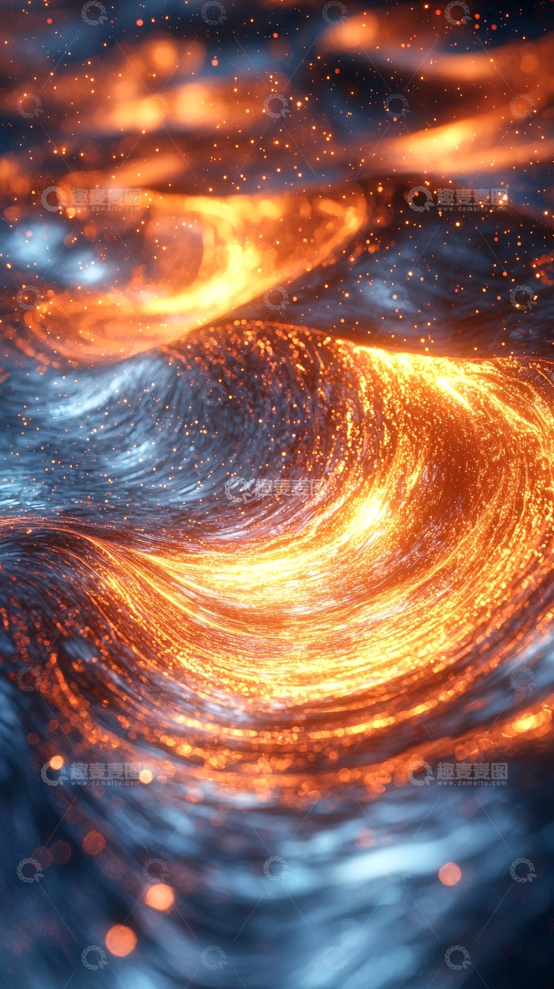 高清大图下载【趣麦麦图】流动的熔岩与星光