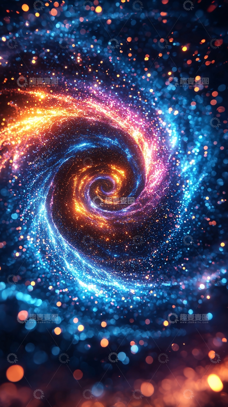 高清大图下载【趣麦麦图】炫彩星云漩涡背景