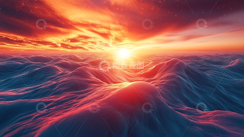 高清大图下载【趣麦麦图】壮丽日落