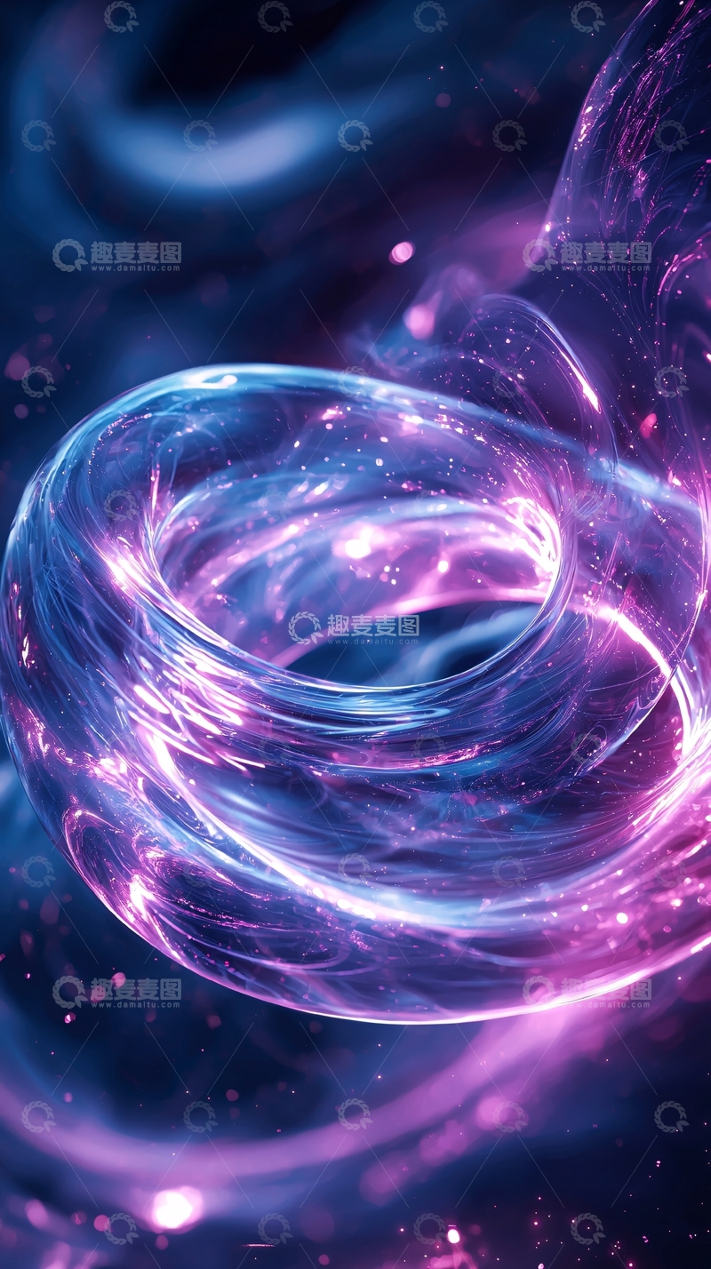 高清大图下载【趣麦麦图】梦幻紫蓝光环