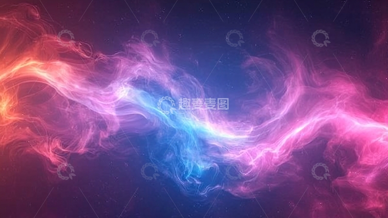 高清大图下载【趣麦麦图】梦幻星云色彩渐变背景