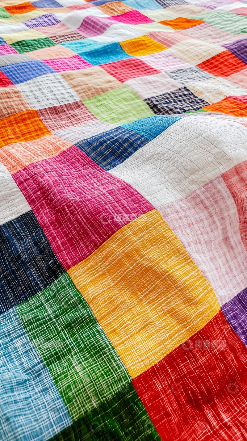 高清大图下载【趣麦麦图】彩色格子棉布