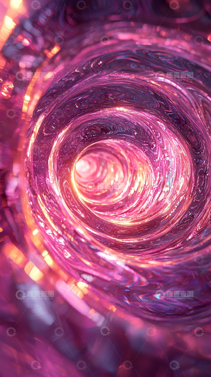 高清大图下载【趣麦麦图】紫色漩涡隧道