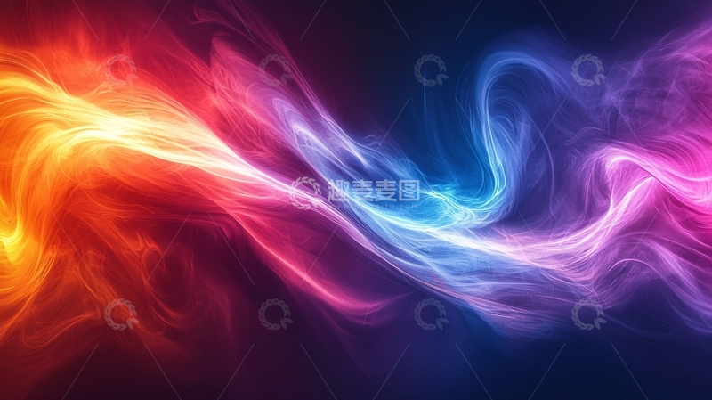 高清大图下载【趣麦麦图】抽象火焰流光