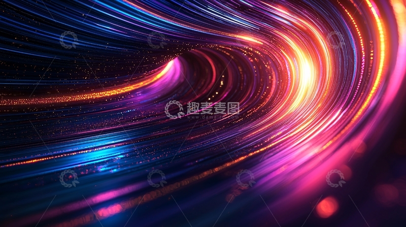 高清大图下载【趣麦麦图】炫彩光线旋转轨迹