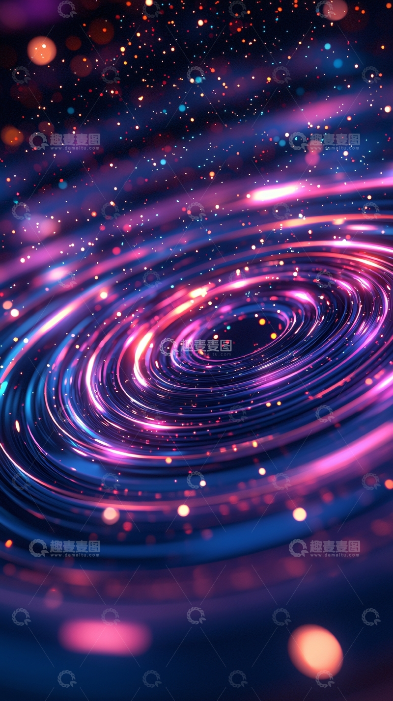 高清大图下载【趣麦麦图】绚丽星空漩涡背景