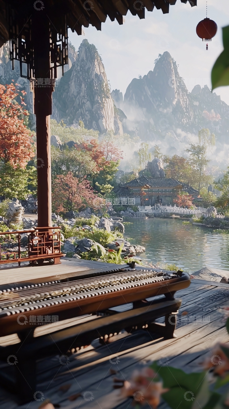 高清大图下载【趣麦麦图】中式庭院风景