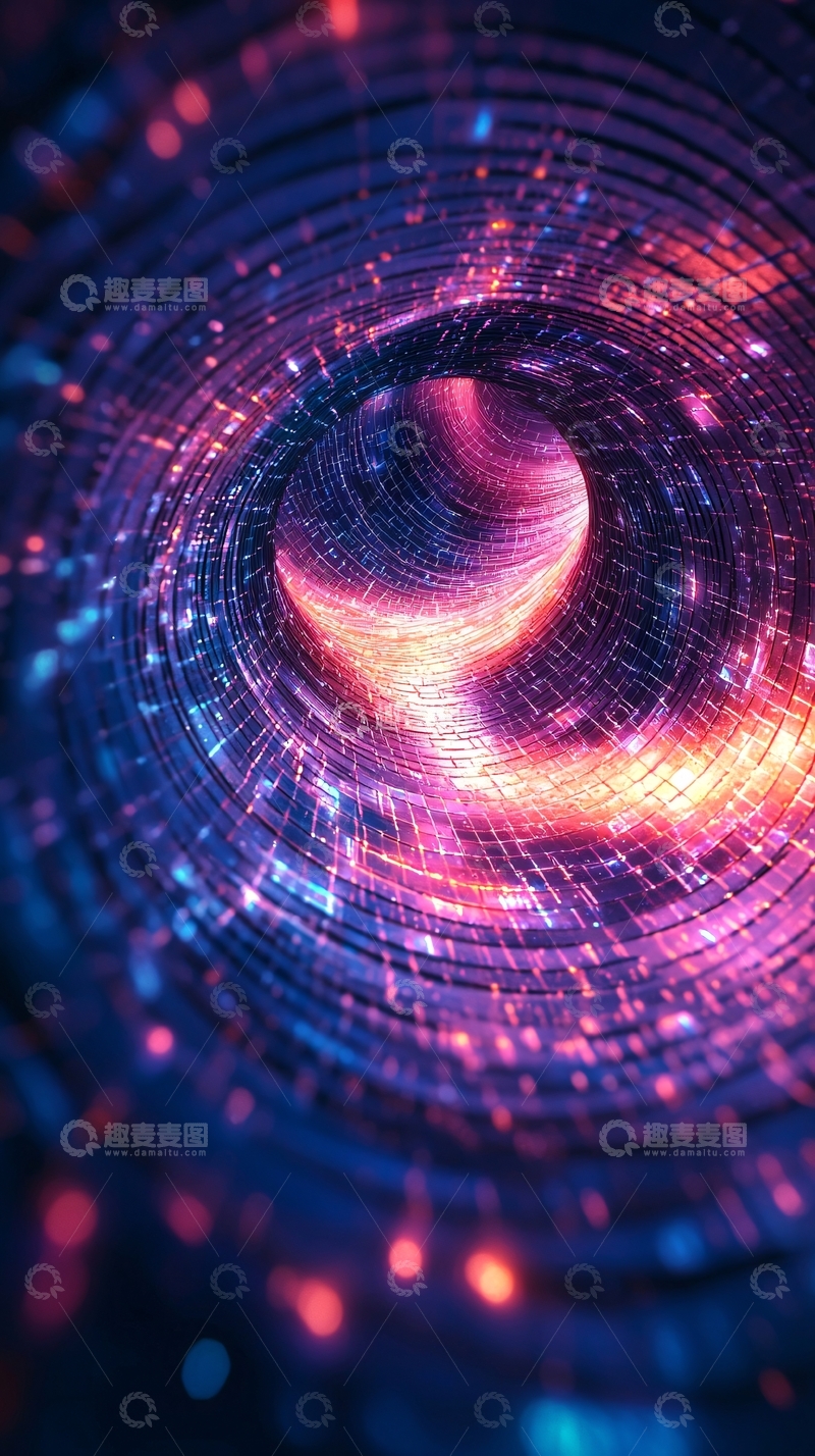 高清大图下载【趣麦麦图】螺旋隧道星光闪耀