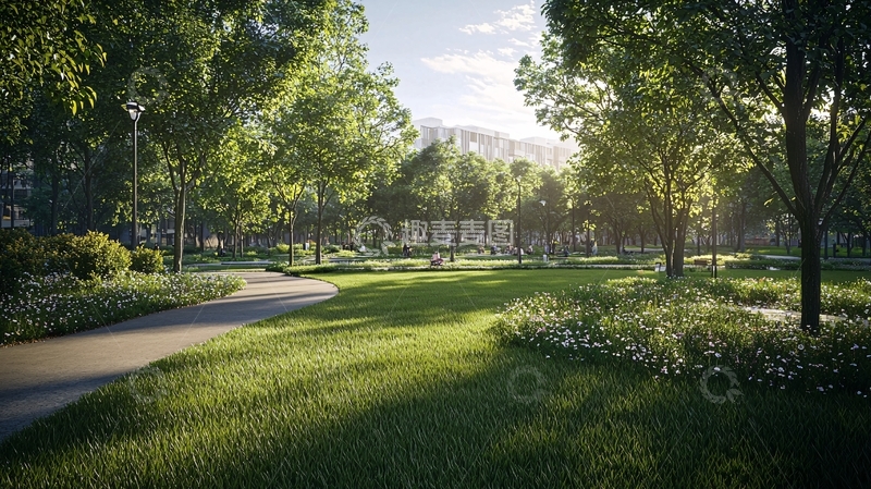 高清大图下载【趣麦麦图】阳光穿过树林的小路