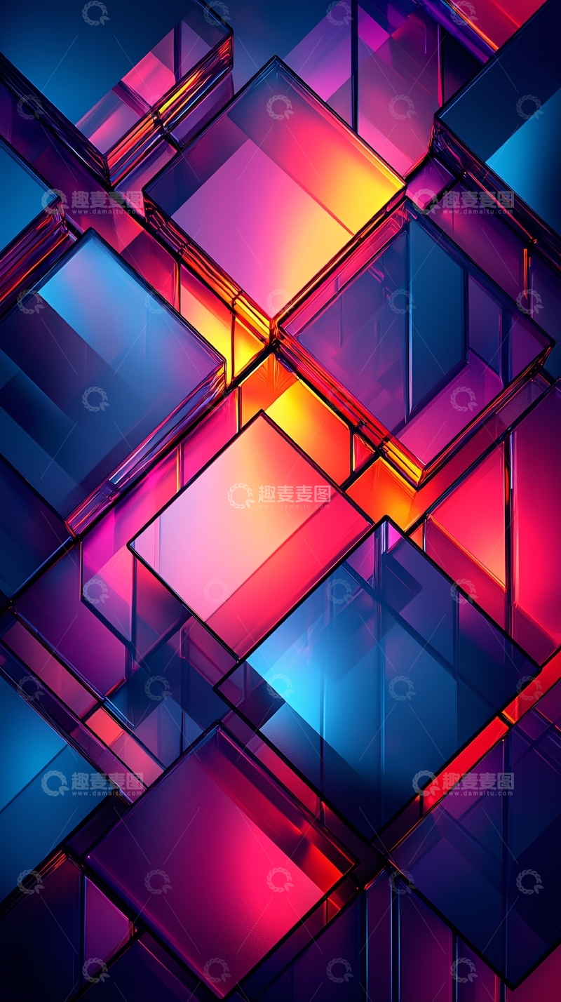 高清大图下载【趣麦麦图】彩色几何图形