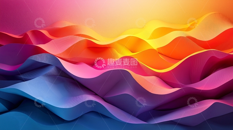 高清大图下载【趣麦麦图】彩色波浪纸张纹理