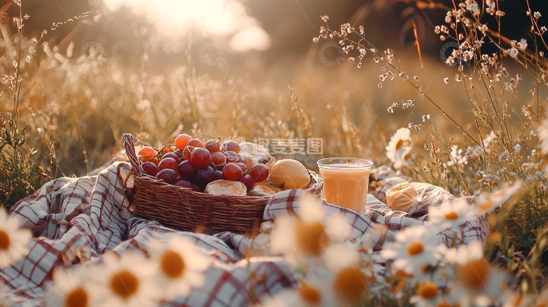 高清大图下载【趣麦麦图】阳光下的野餐