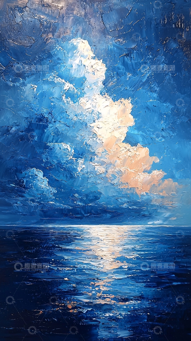 高清大图下载【趣麦麦图】蓝色海洋天空