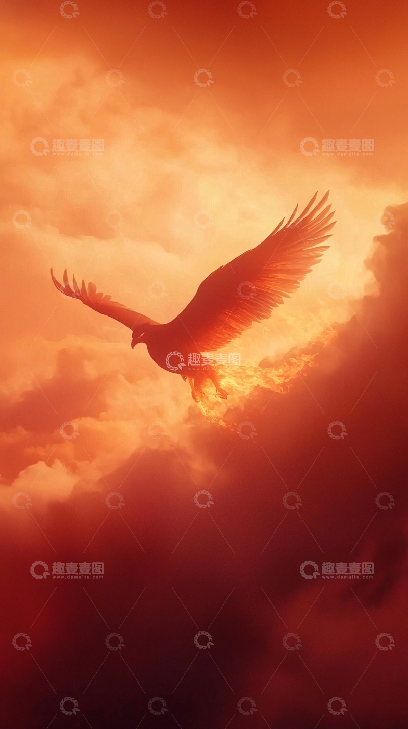 高清大图下载【趣麦麦图】火焰凤凰