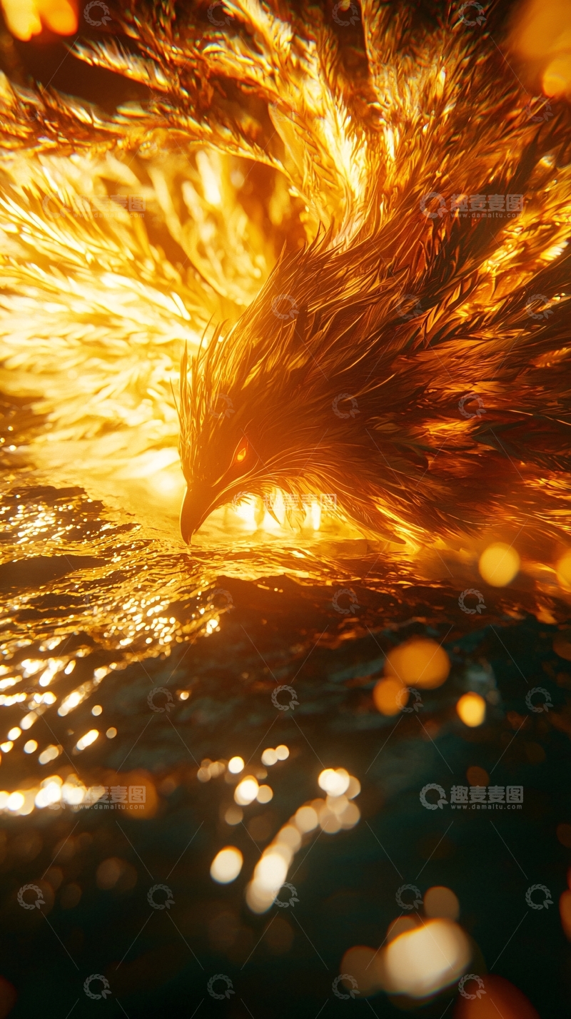 高清大图下载【趣麦麦图】火焰凤凰