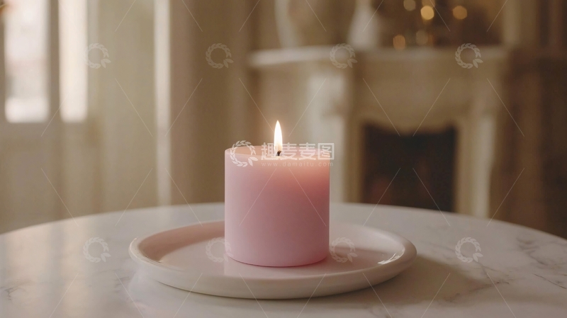 高清大图下载【趣麦麦图】粉色蜡烛