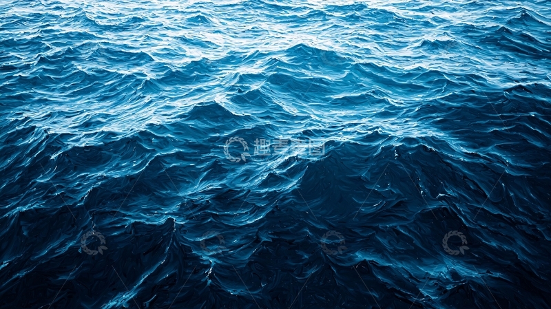 高清大图下载【趣麦麦图】深蓝色波光粼粼的海面