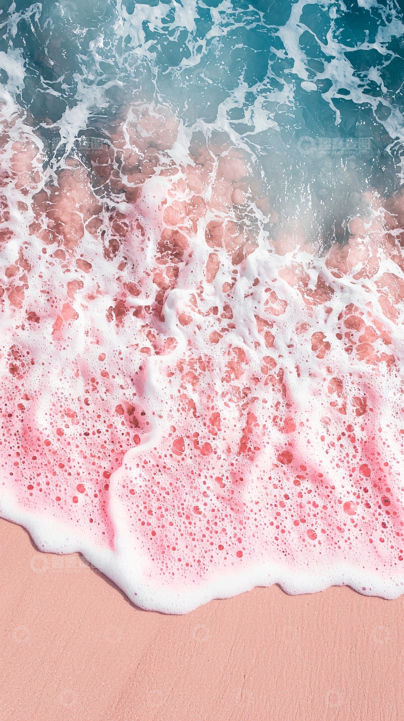 高清大图下载【趣麦麦图】粉色海浪