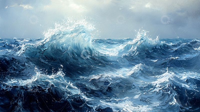 高清大图下载【趣麦麦图】汹涌澎湃的大海波涛