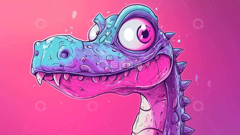 高清大图下载【趣麦麦图】卡通恐龙