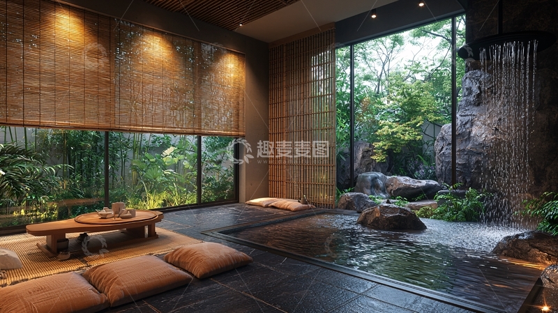 高清大图下载【趣麦麦图】禅意浴室