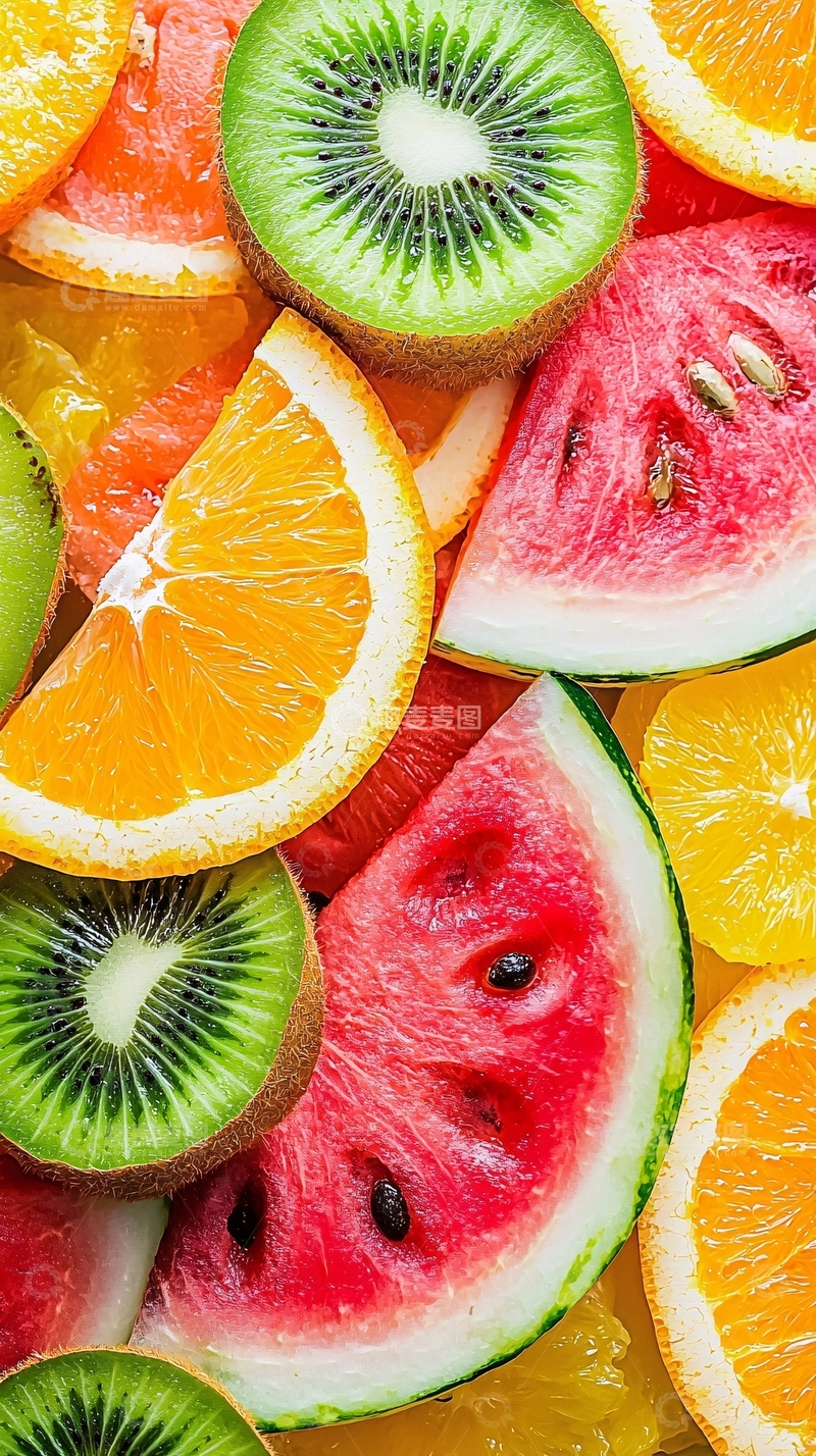 高清大图下载【趣麦麦图】彩色水果拼盘