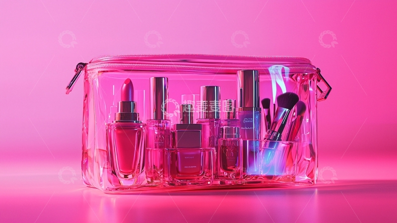高清大图下载【趣麦麦图】透明化妆包