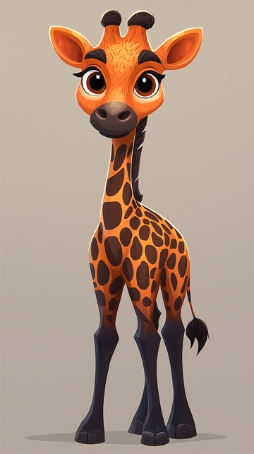 卡通长颈鹿