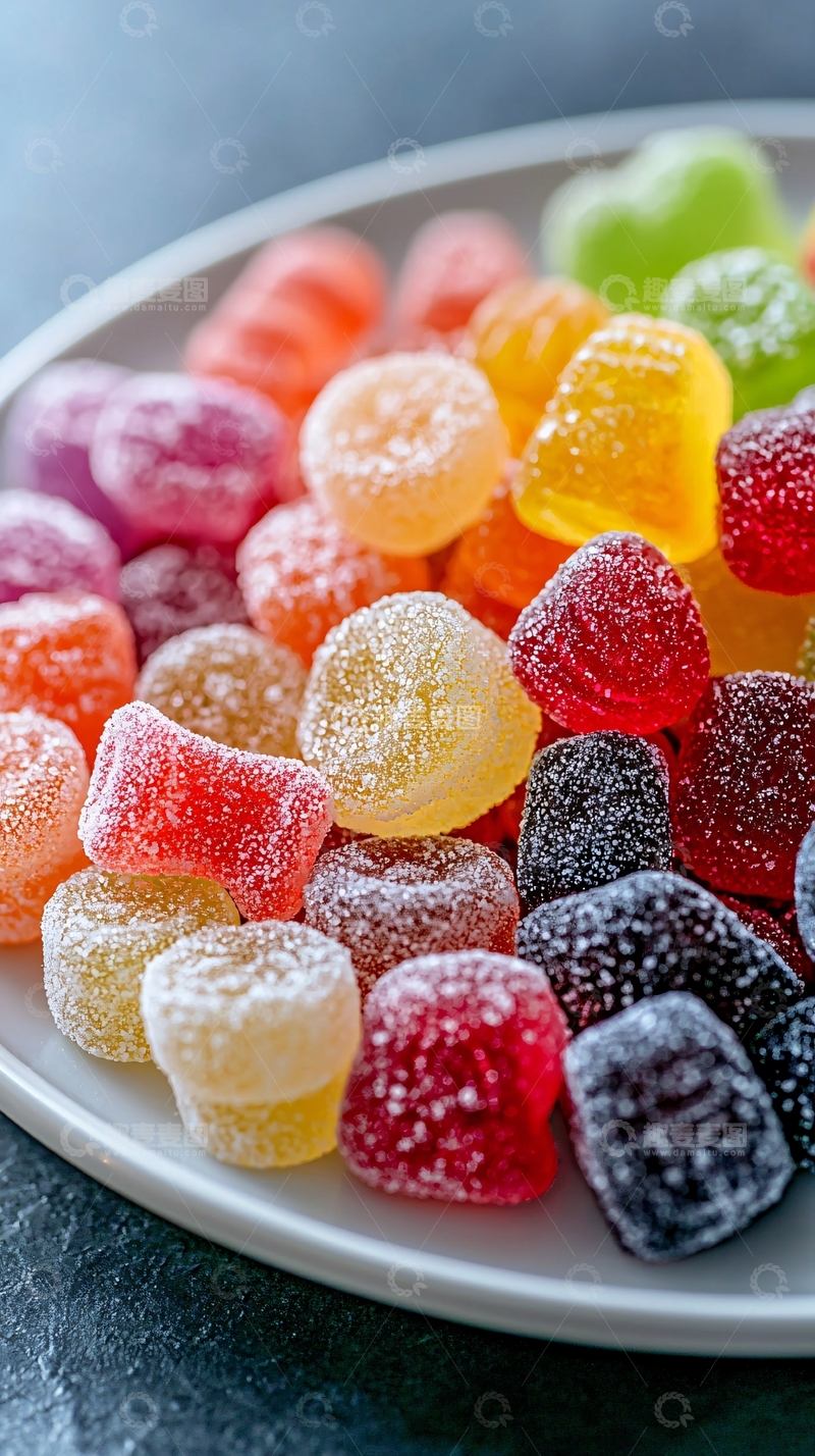 高清大图下载【趣麦麦图】彩色软糖堆积如山