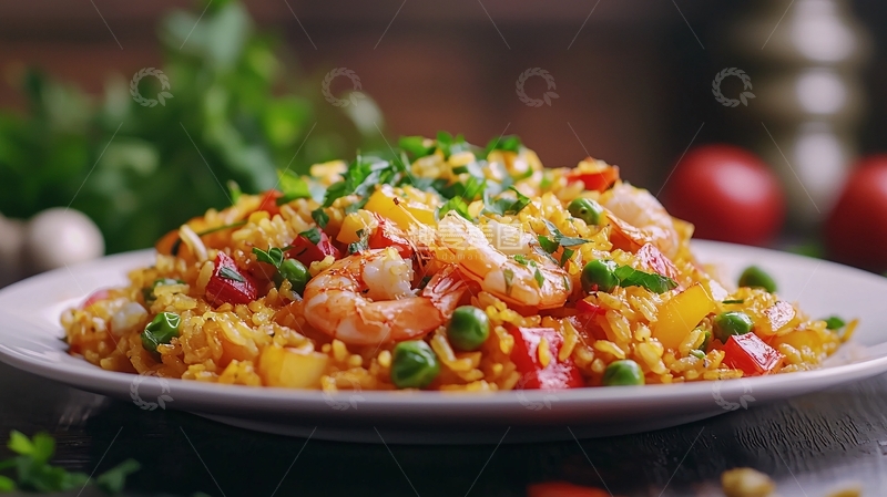 高清大图下载【趣麦麦图】色香味俱全的虾仁炒饭