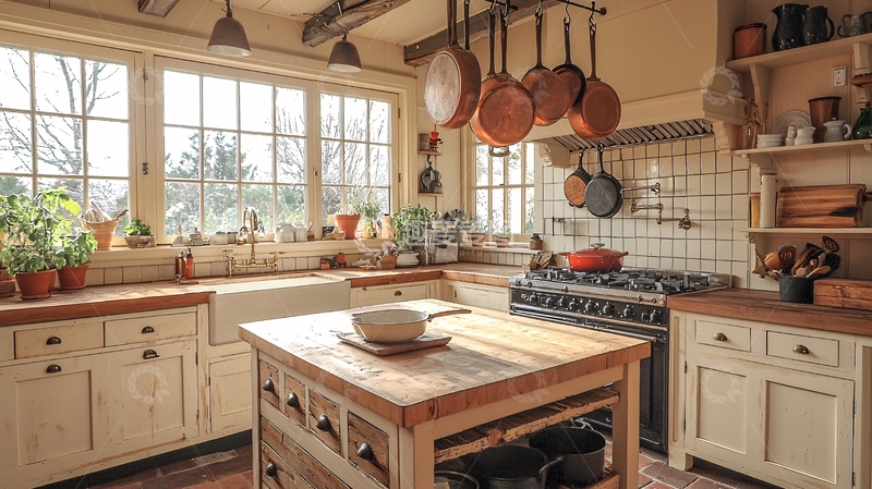 高清大图下载【趣麦麦图】温馨阳光乡村厨房