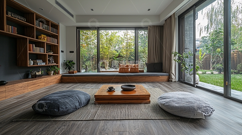 高清大图下载【趣麦麦图】简约日式风格客厅