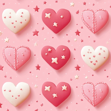 粉色爱心饼干