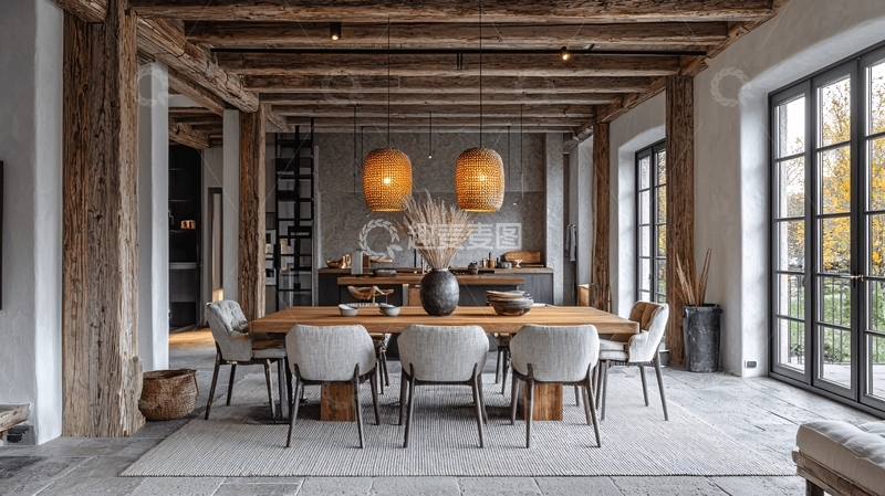 高清大图下载【趣麦麦图】乡村风格餐厅