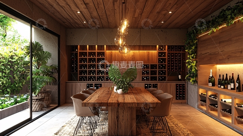 高清大图下载【趣麦麦图】餐厅酒窖