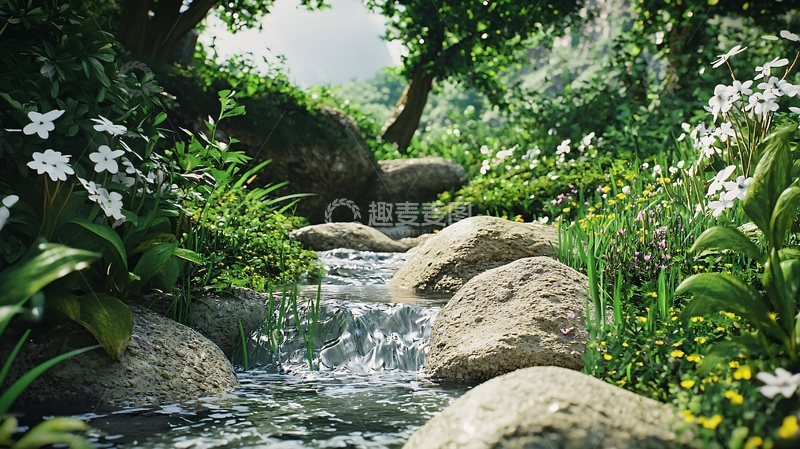 高清大图下载【趣麦麦图】溪流