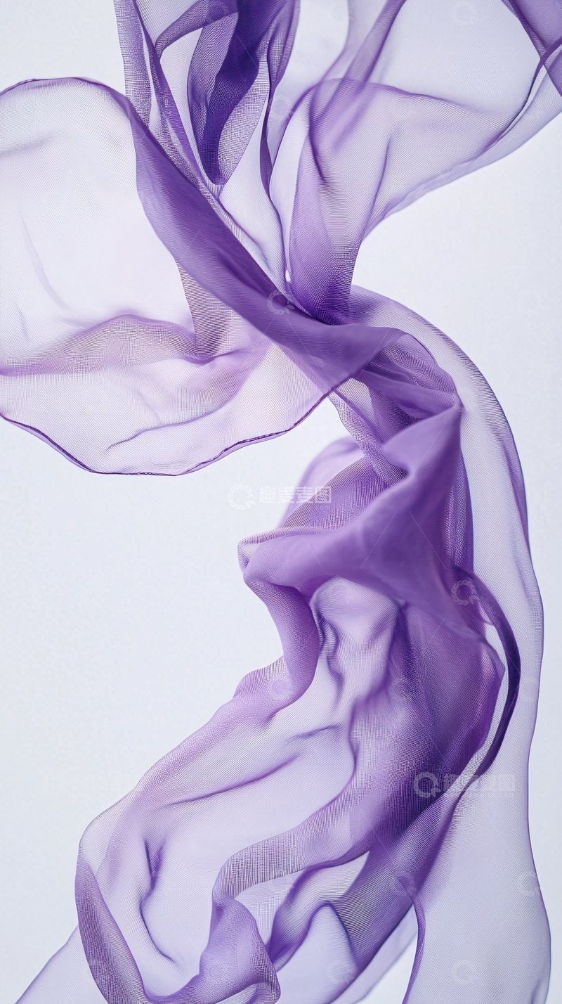 高清大图下载【趣麦麦图】飘逸紫色轻纱